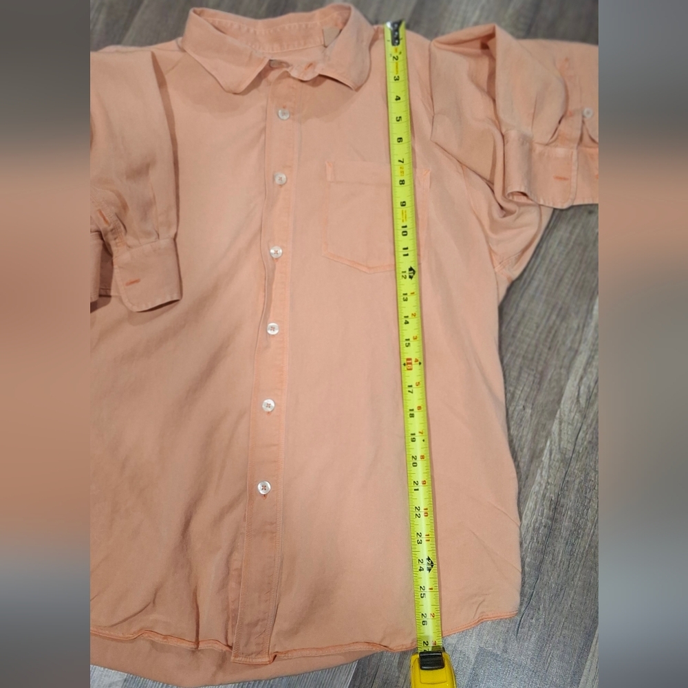 Tommy Bahama Men's Peach Button-Up Shirt SMOKE FREE HOME🚭 - Picture 7 of 7